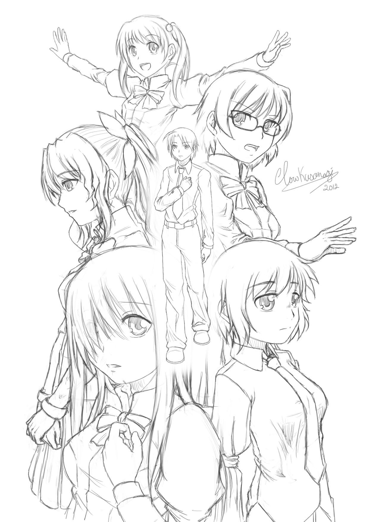 Katawa Shoujo - Sketch by ClowKusanagi