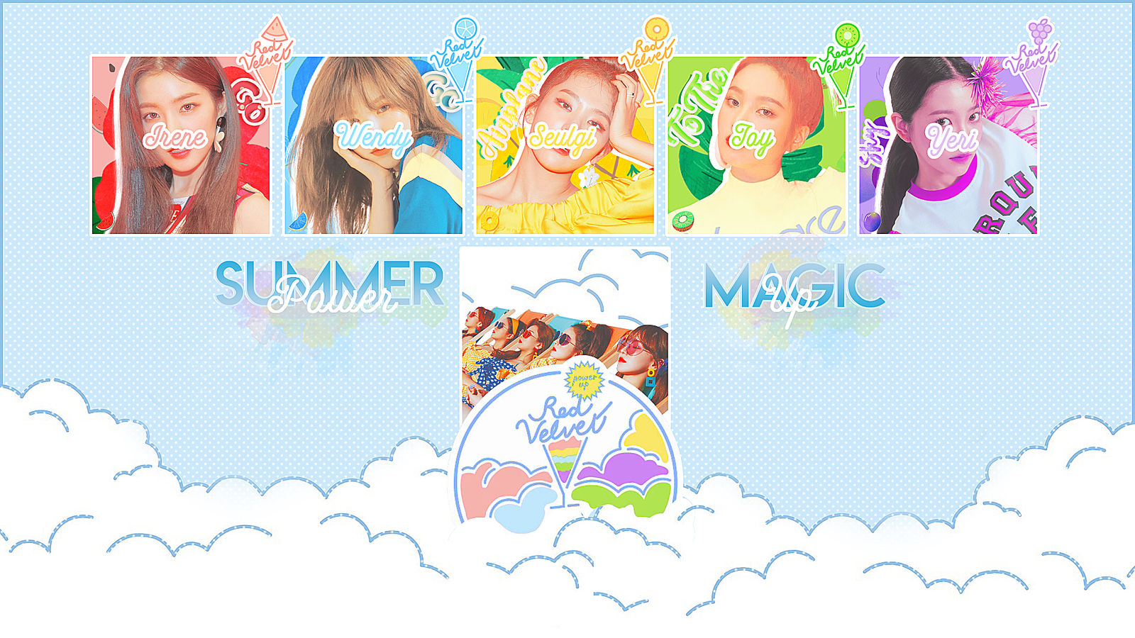 Red Velvet Summer Magic Power Up Wallpaper By Rosapjm2004 On