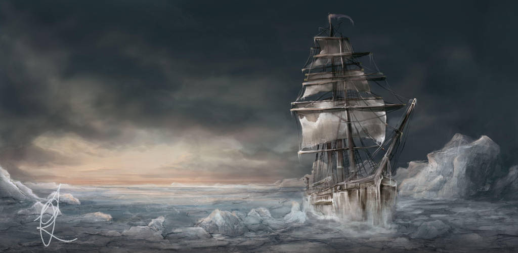 Ship icebound by cheery-macaroon