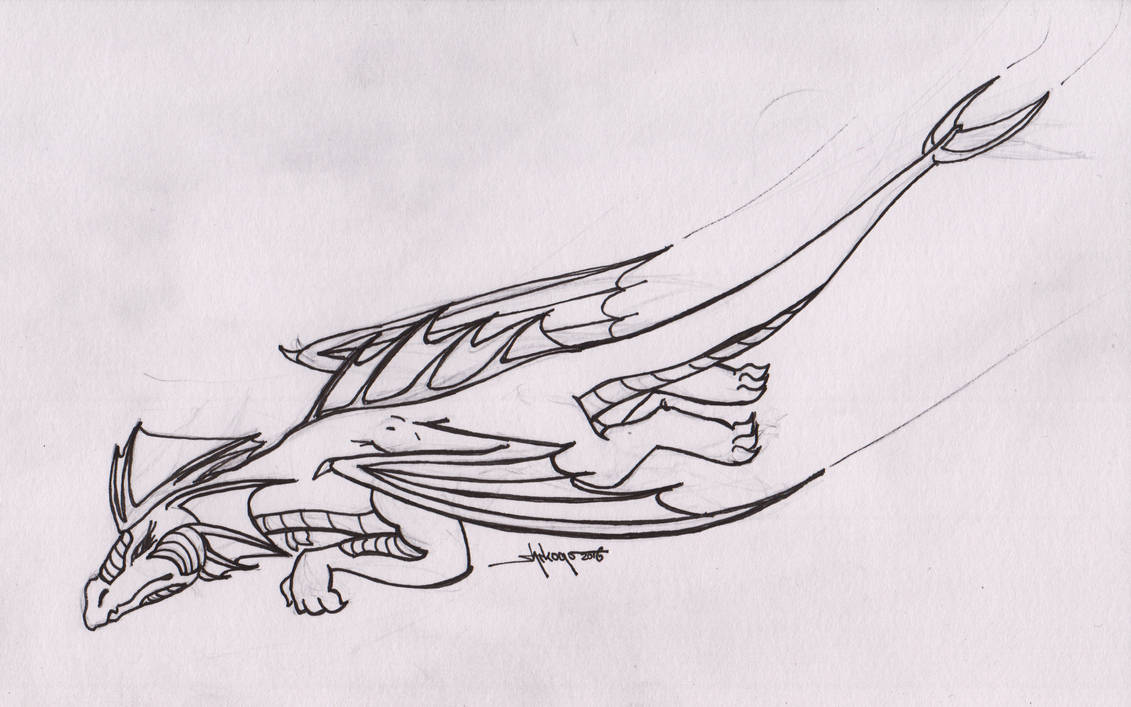 Inktober 1: Fast Dragon by Shikogo Inktober 1: Fast Dragon by Shikogo