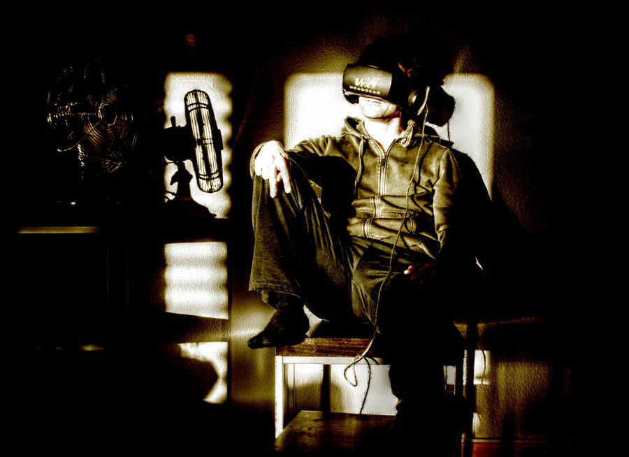Cyberpunk surfing the matrix by Antryg-a-Silicon-Sky