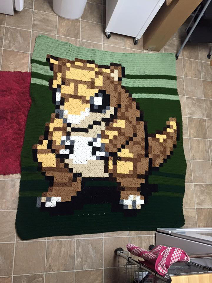 Crochet Sandshrew Blanket by GoaliGrlTilDeath