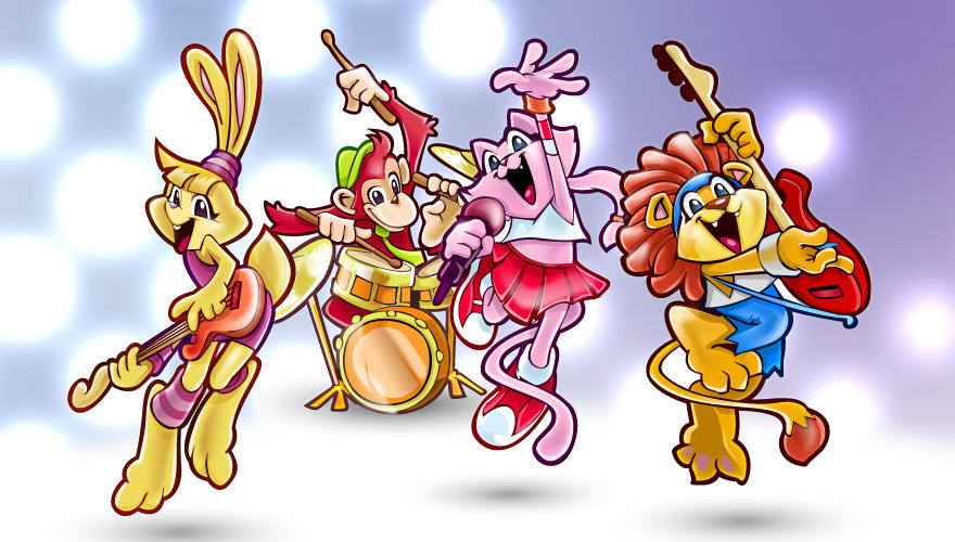 Vector Animals Rock Band by Pixeden