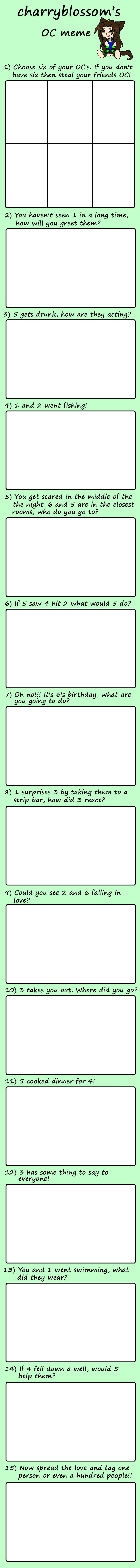 charryblossom's OC meme by charryblossom