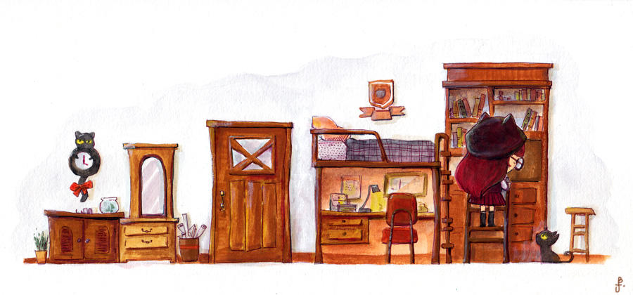Gouache Darn It All To Heck by e1n