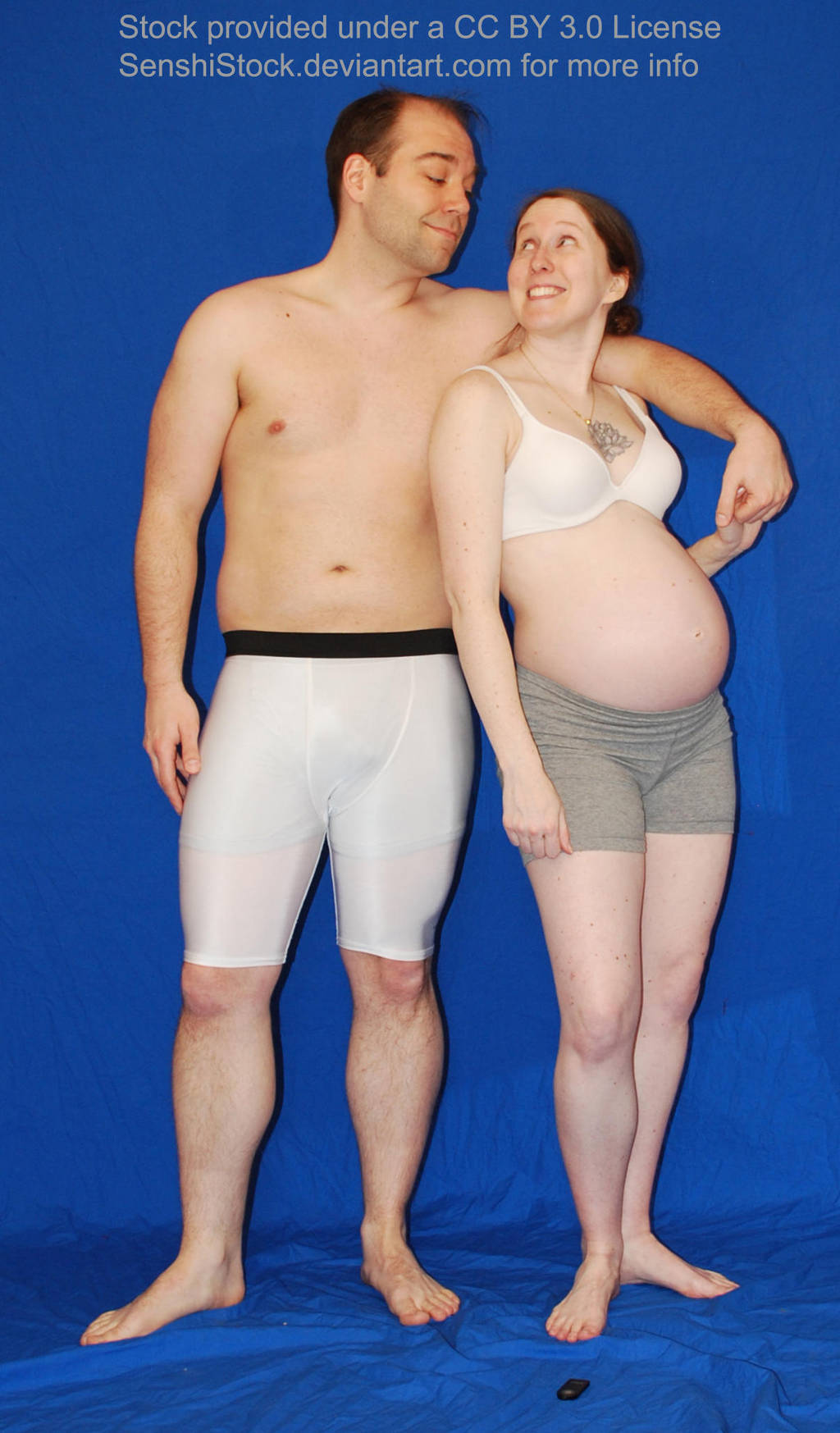 Pregnancy Couple Romantic Pose for Drawing by SenshiStock
