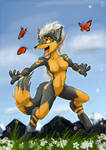 DragonzGurl thru the tulips by Kraden