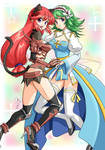Commission: Rutana and Lunaa by Kurumi-Lover