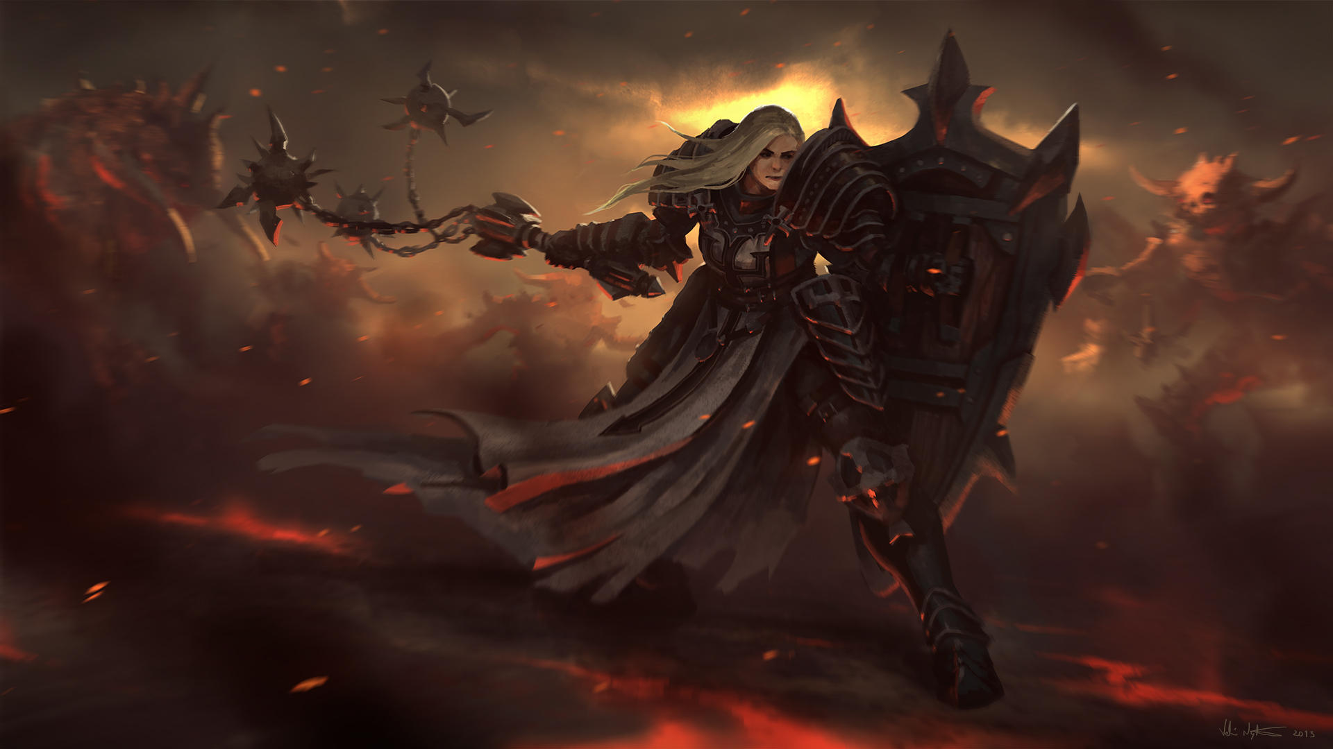 Female Crusader 2 - Diablo III by Vablo