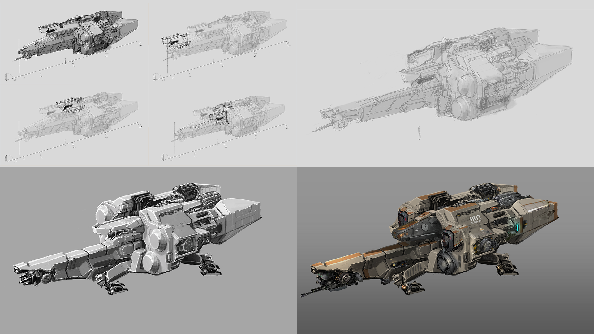 Starfold Corvette Process Collage by Tinnenmannetje