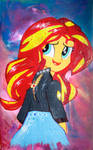 Sunset Shimmer with Phoenix Jacket (Crystal Glow) by AquilaTEagle