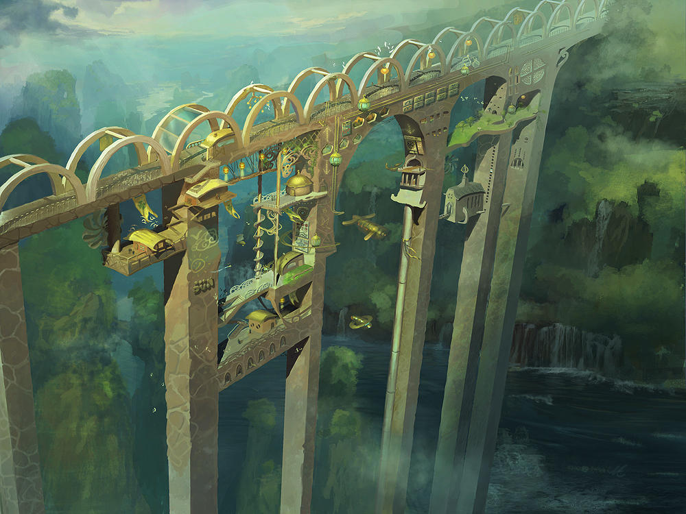 Village of the Bridge by angrymikko