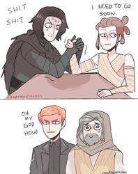 rematch: rey vs kylo by Randomsplashes