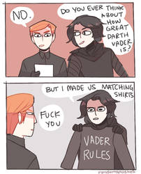 kylo ren and his darth vader shirts by Randomsplashes