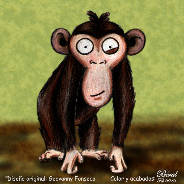 a funny chimp by