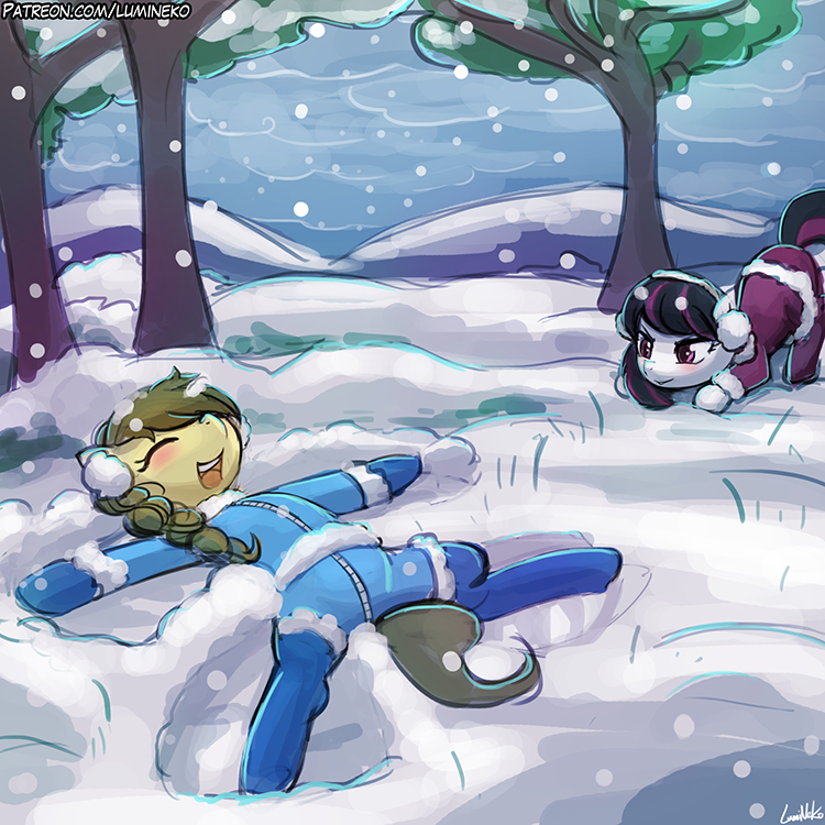 Speed Paint - Snow Play by luminaura