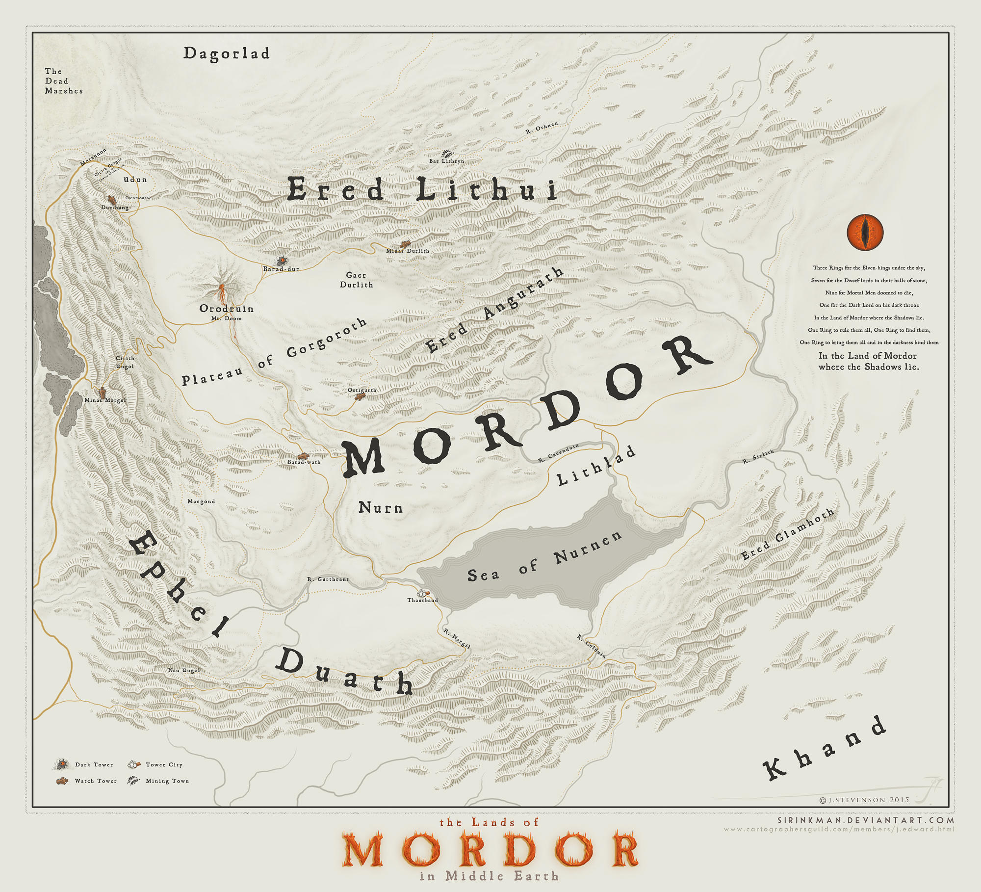 The lands of Mordor by SirInkman