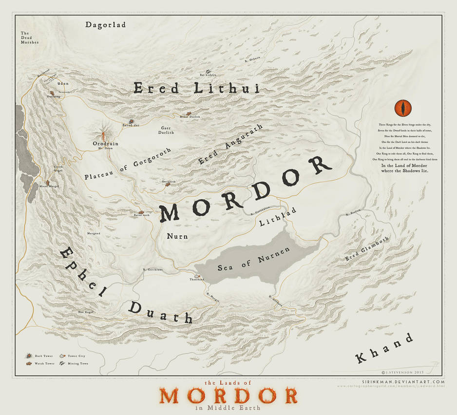 The lands of Mordor by SirInkman