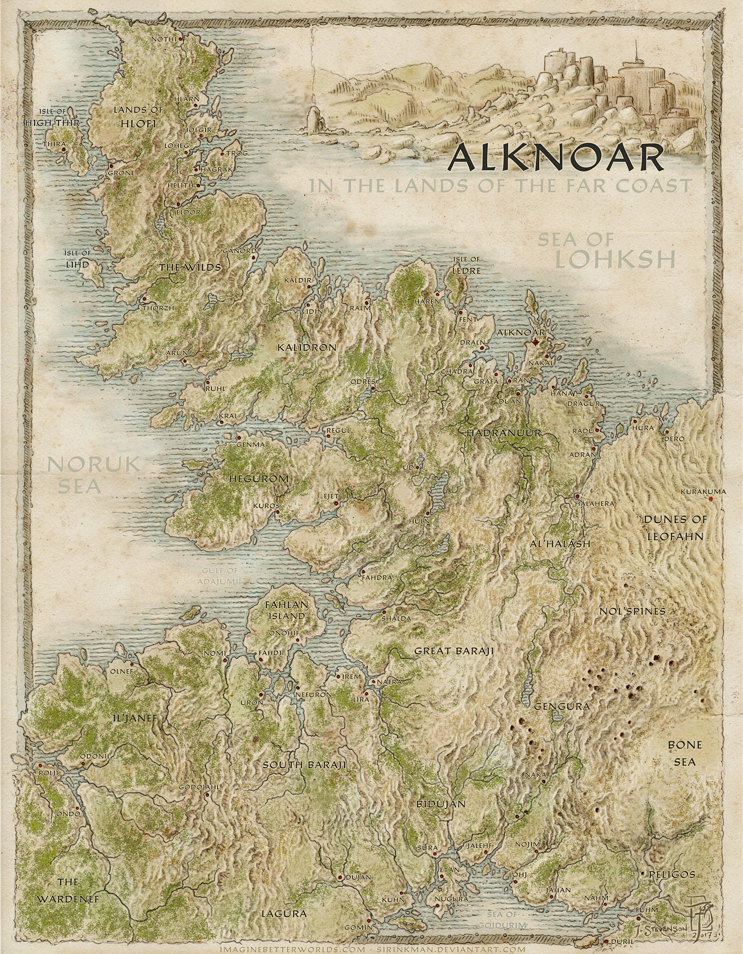 Alknoar and the Far Coast by SirInkman