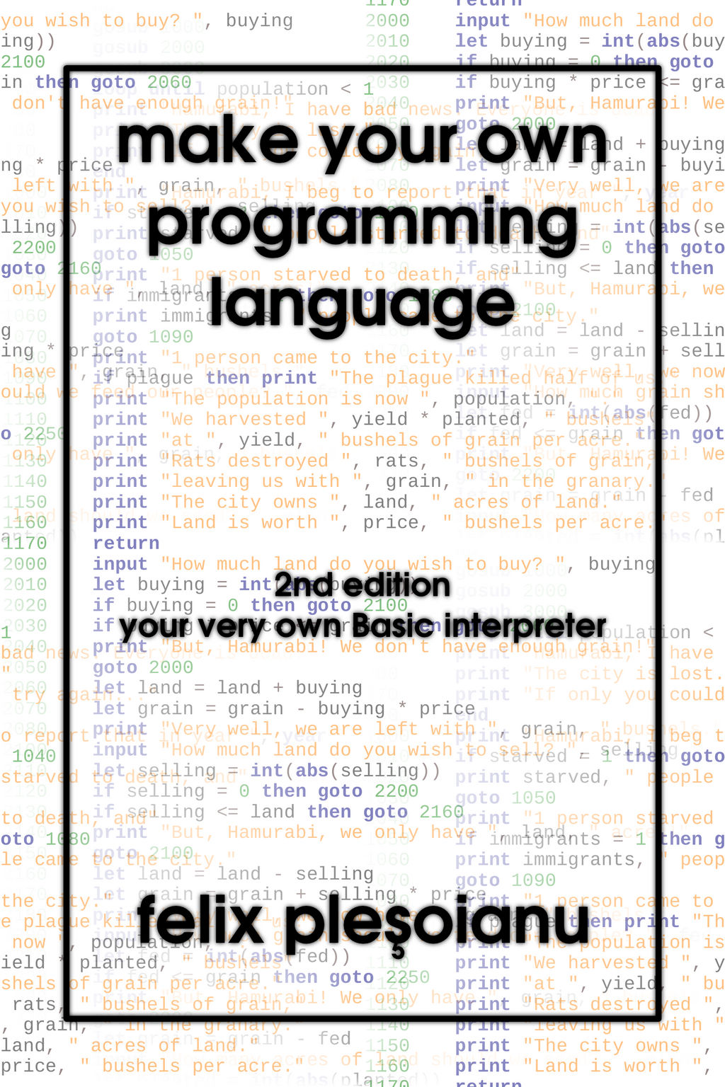 Make Your Own Programming Language cover by felixplesoianu