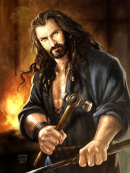 The Hobbit: Metalsmith Thorin by annecain