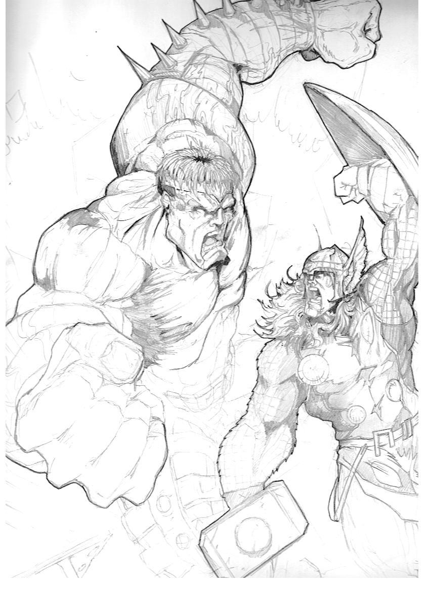 World War hulk and Thor by victoroil