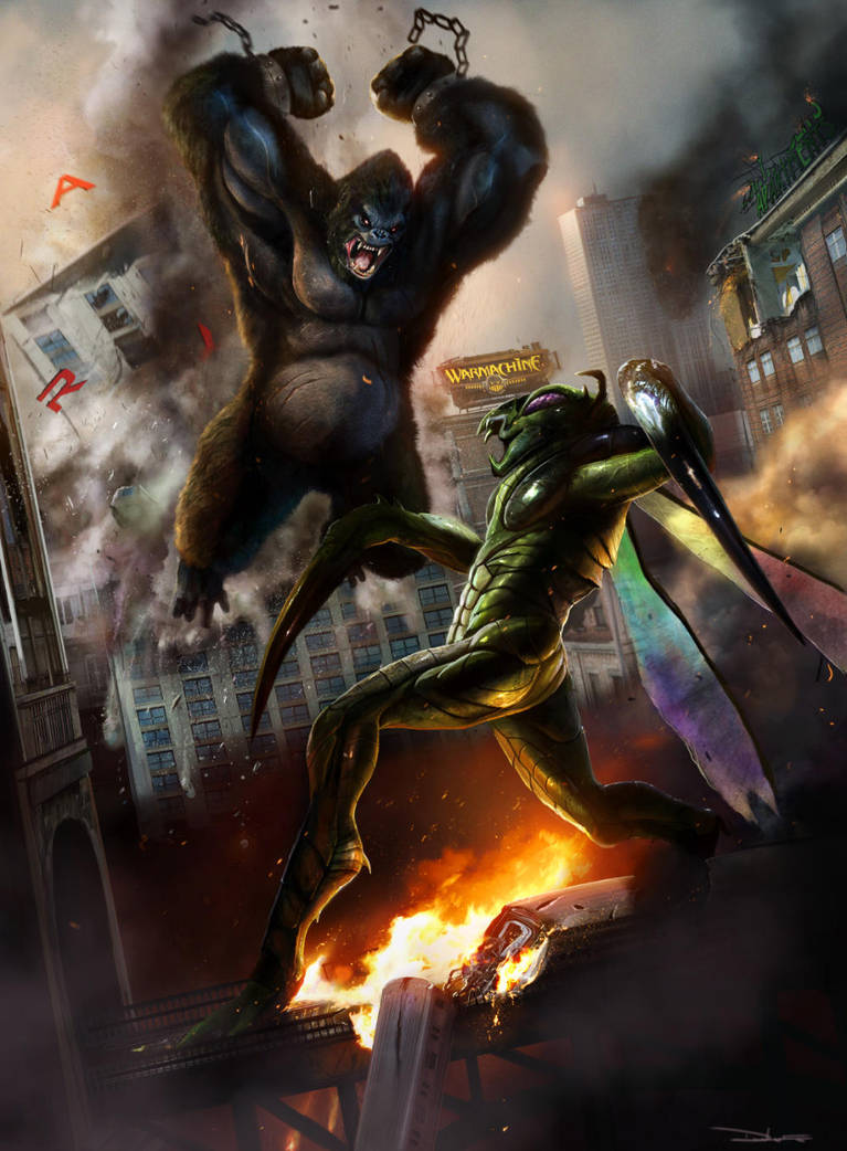 Kong Vs Mantis - by DanLuVisiArt