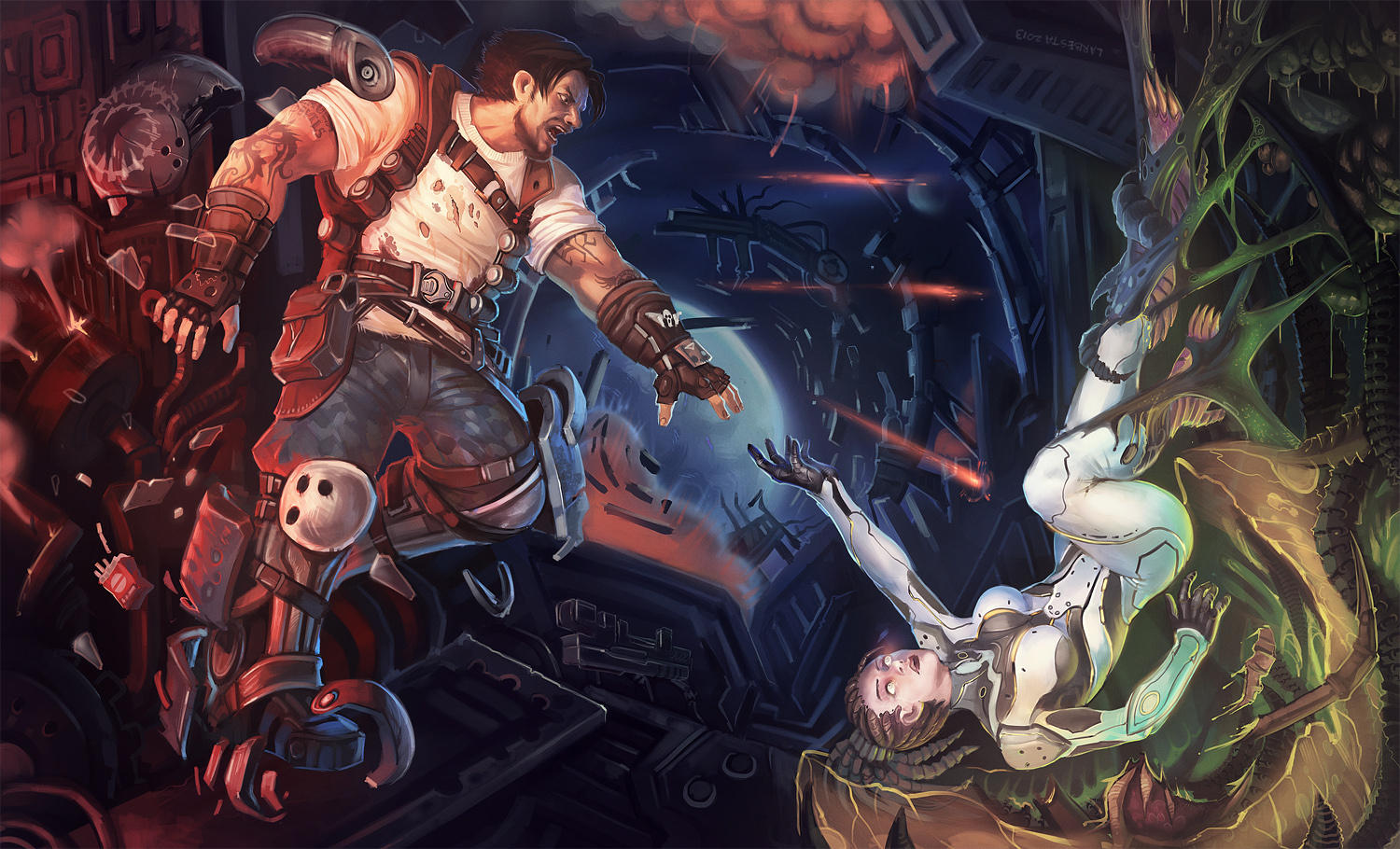 Comission: HotS Kerrigan and Raynor by Larbesta