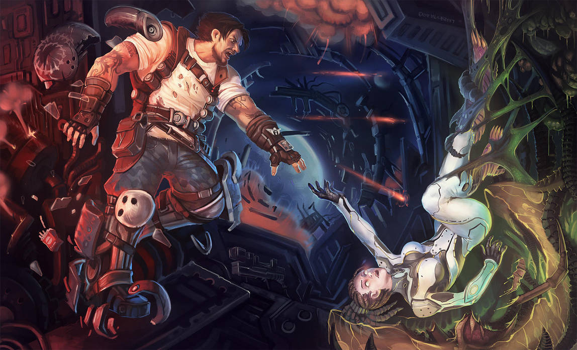 Comission: HotS Kerrigan and Raynor by Larbesta