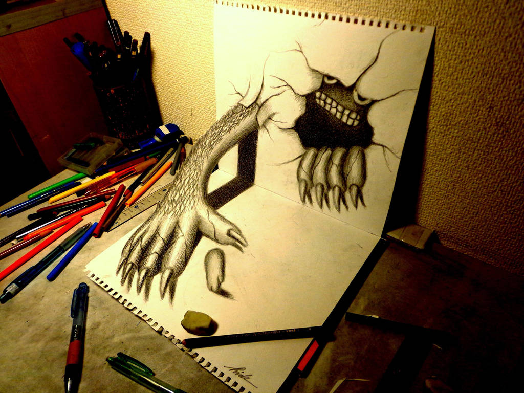 3D Drawing - Monster that emerged by NAGAIHIDEYUKI