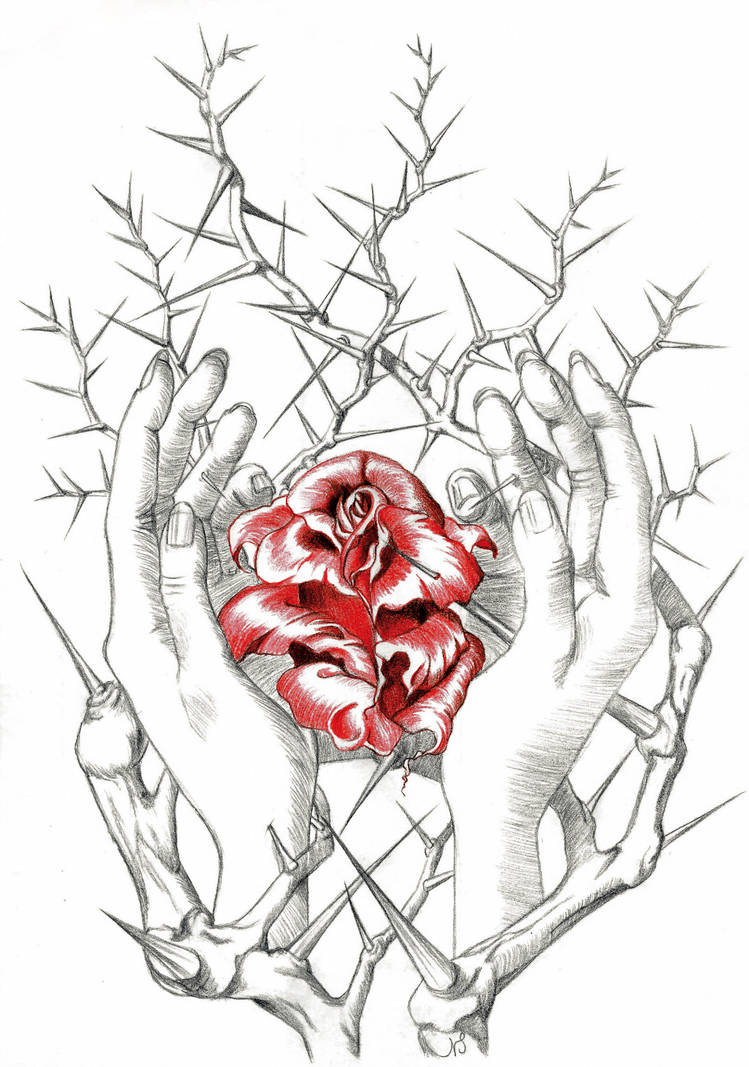 rose and hands thornbush by RAY-N-BOW