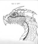 TOP 3 WINNER - Inktober 11th - Dragon by ItoeKobayashi