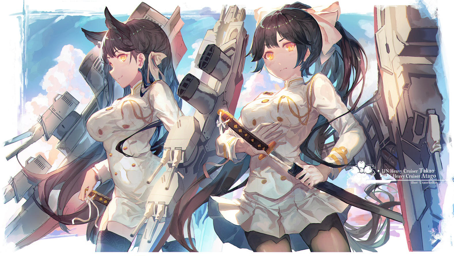 Takao and Atago by 0bakasan