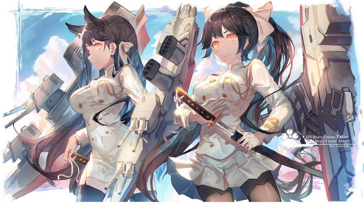 Takao and Atago by 0bakasan