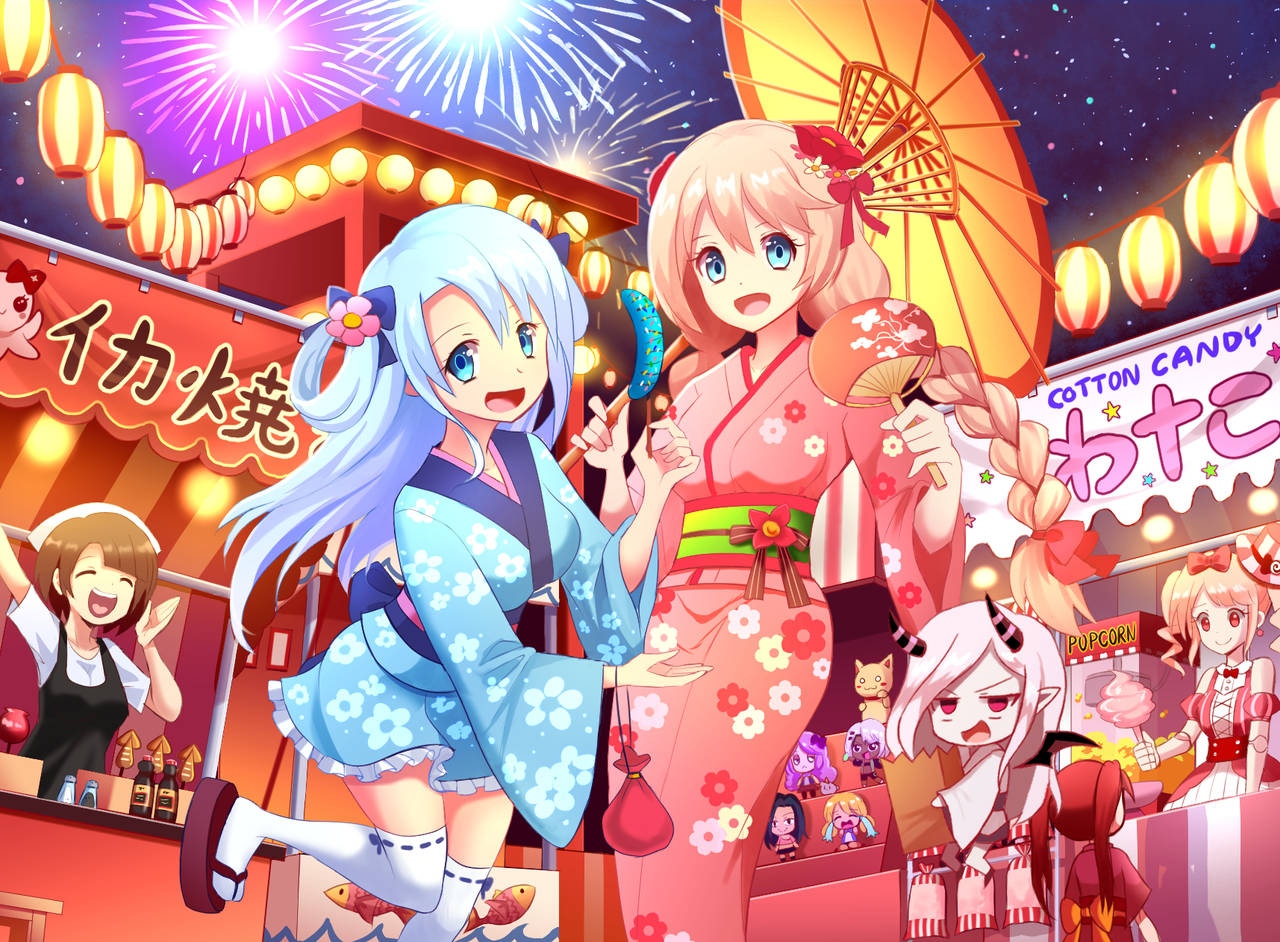 Summer Festival Magical Girl OC Mimi and Umi by PixiTales on DeviantArt