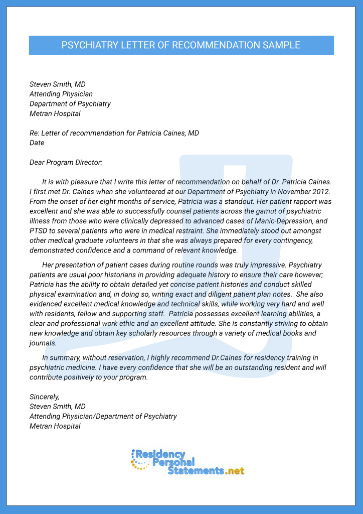 psychiatry letter of recommendation sample by residency lor on letter of recommendation psychiatry residency