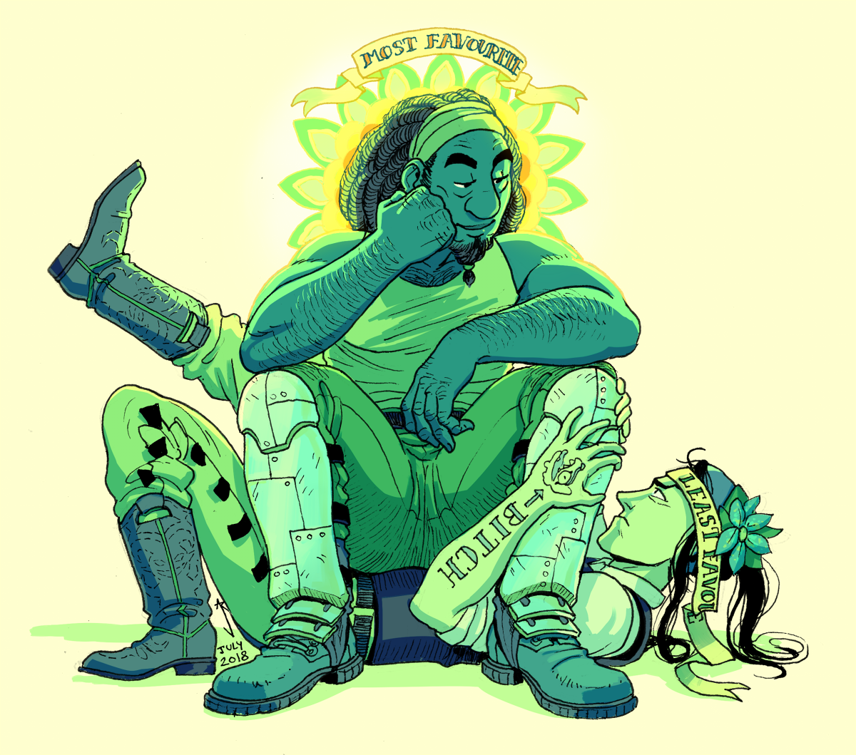 Chill times for Machk and Darla by Jackarais
