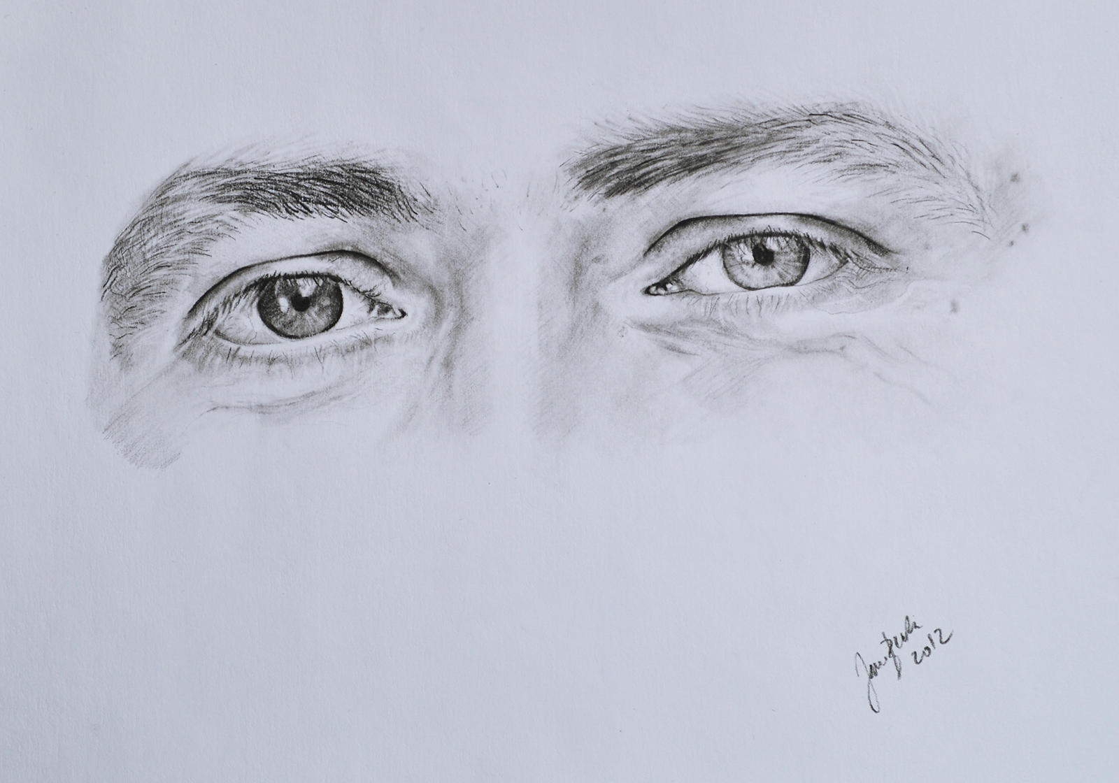 Eyes of a friend, charcoal exercise by jane-beata