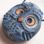 Twilight Owl Ceramic Pendant by c-urchin