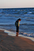 Sand stops here: Ocean starts by Sadiebeattie