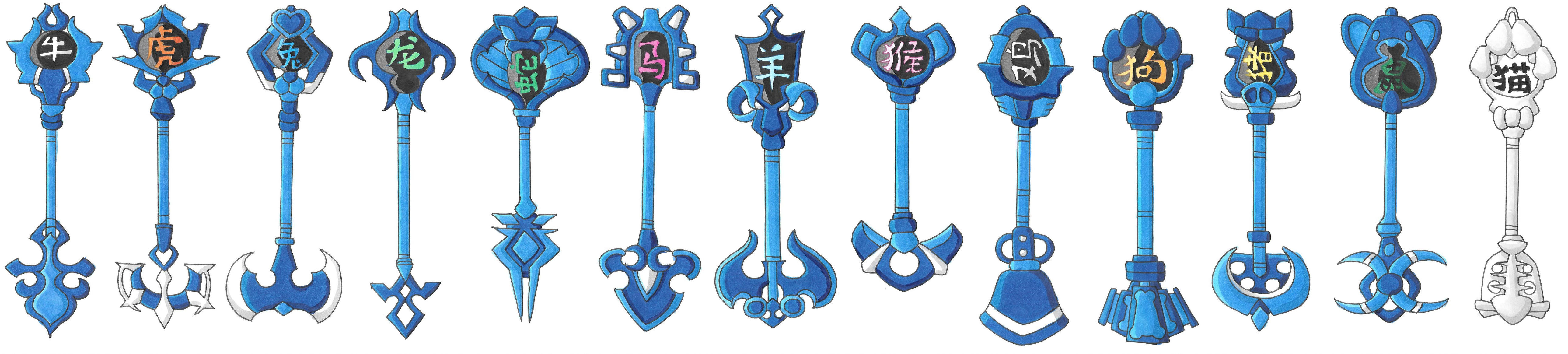 New Chinese Zodiac Gate Keys by animesosbrigade on DeviantArt