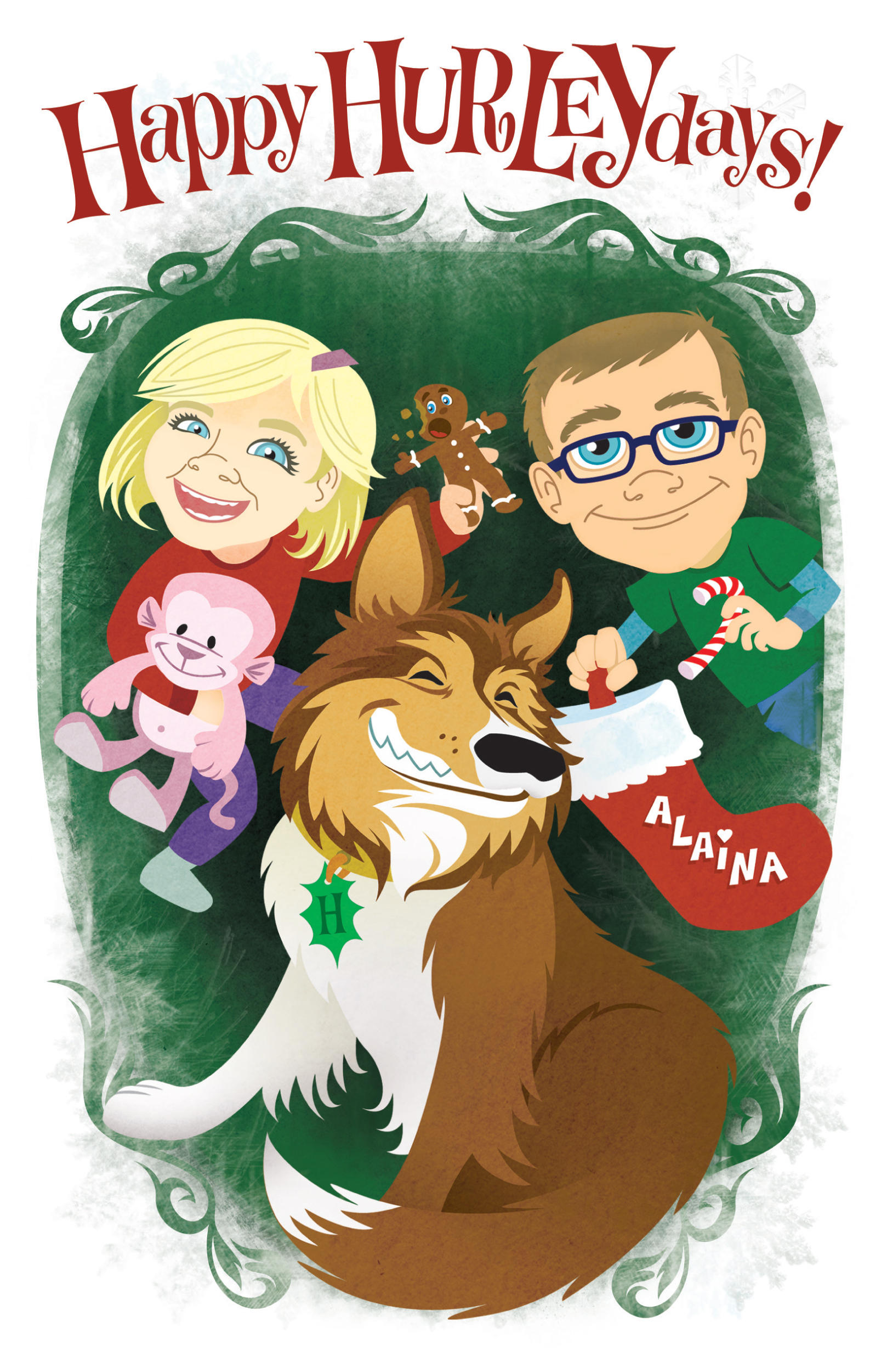 2011 Christmas card cover by Haaspodge