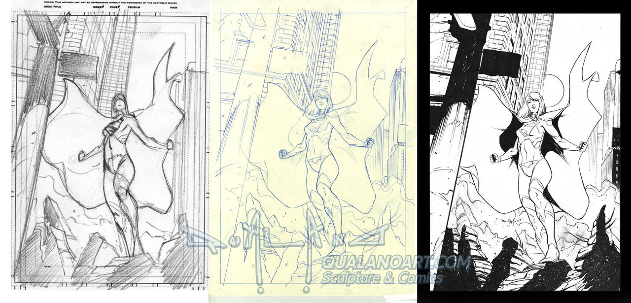 Supergirl commission wip by qualano