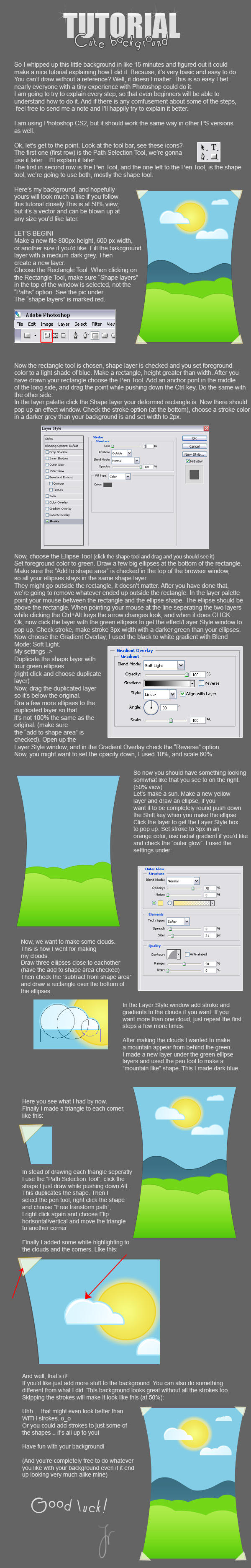 Vector background tutorial by LillemorGull