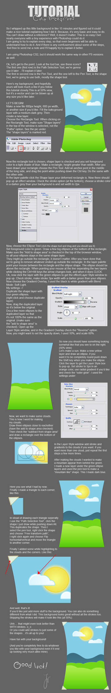 Vector background tutorial by LillemorGull