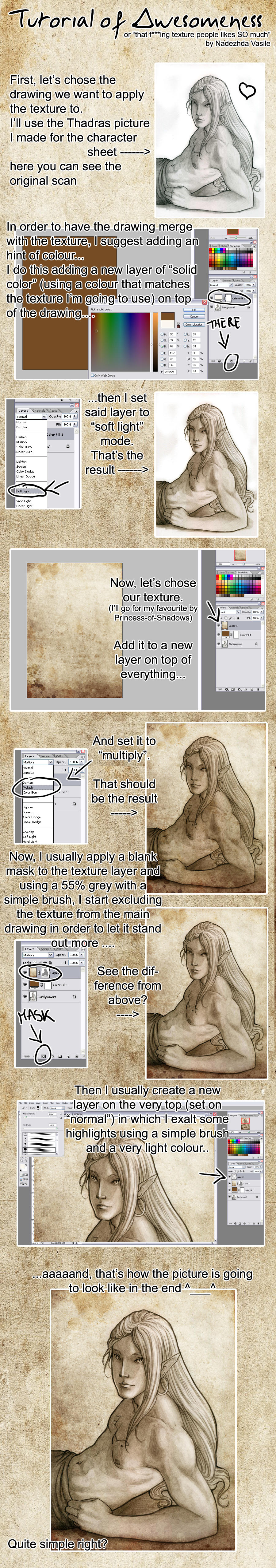 How I add texture by SerenaVerdeArt