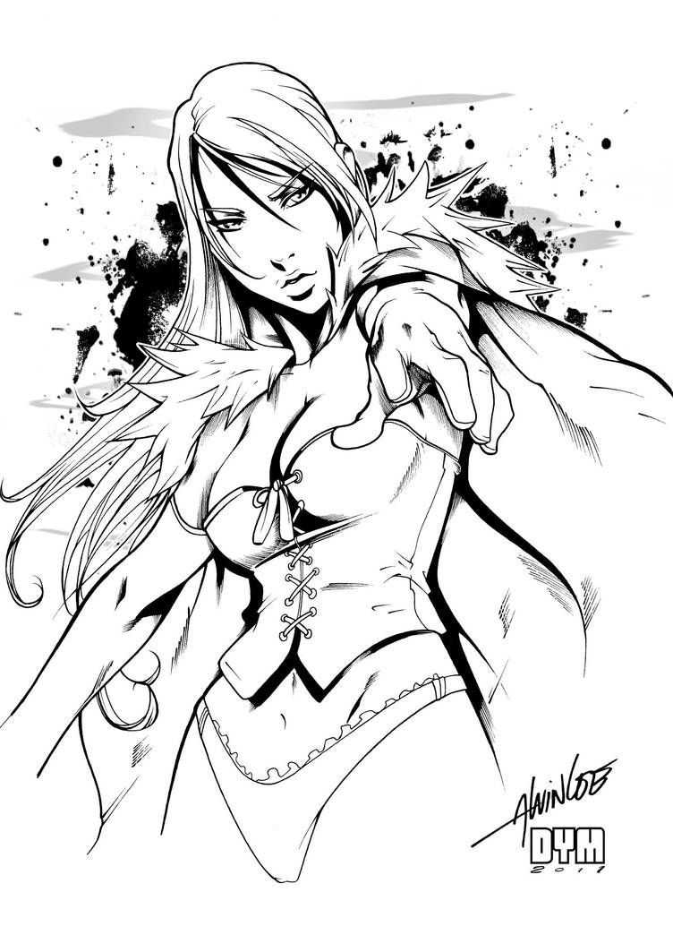 Emma Frost INK by dymartgd