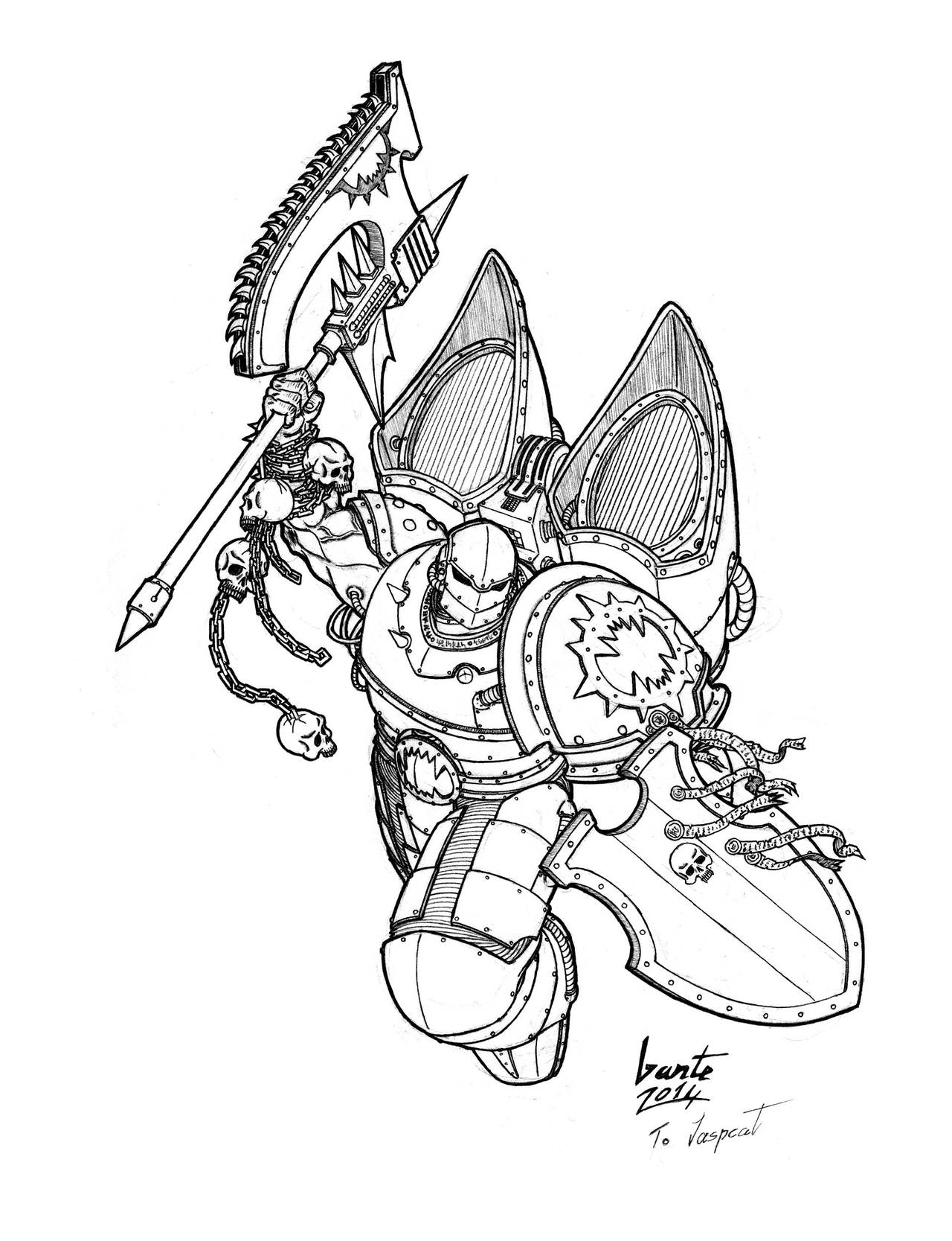 World Eaters - Assault Marine by Greyall