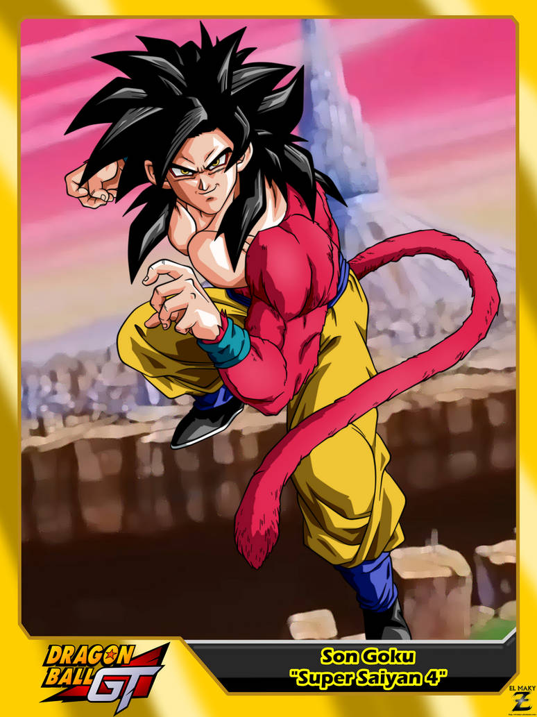 (Dragon Ball GT) Son Goku 'Super Saiyan 4' by el-maky-z