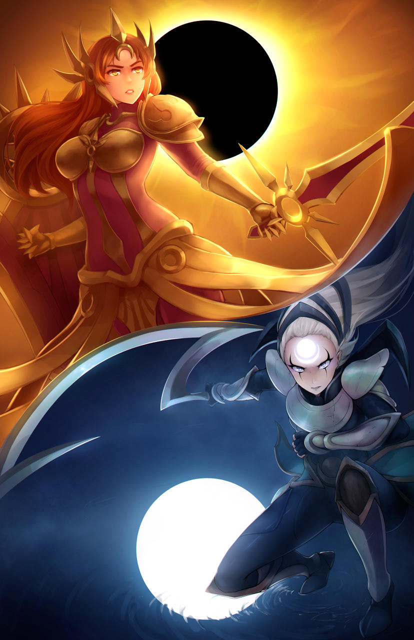 Sun and Moon by RiceGnat